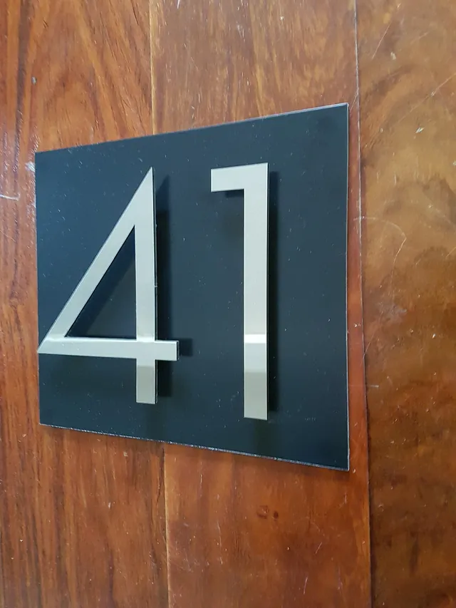Stainless steel house and door numbers