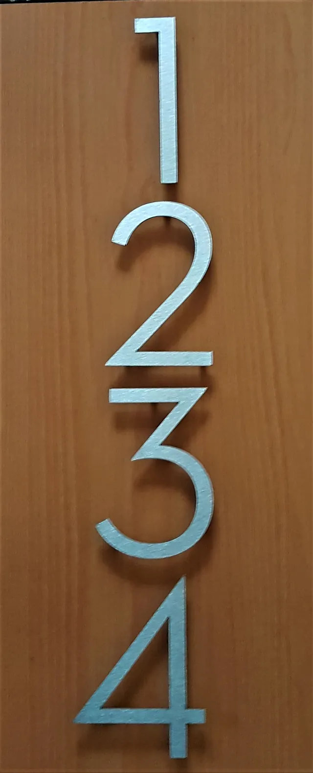 Stainless steel house and door numbers